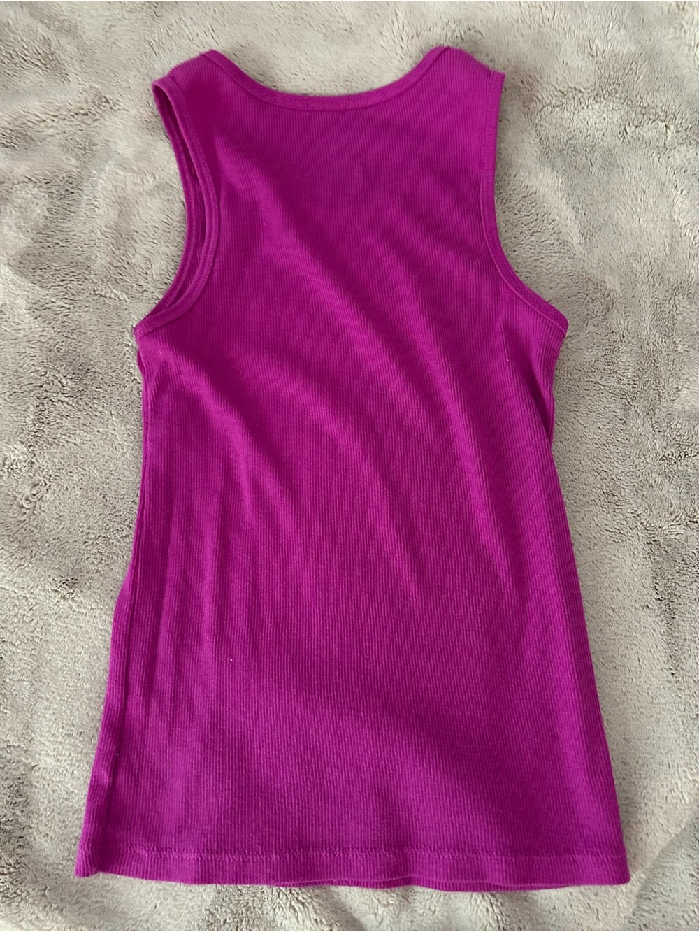 Fuchsia Ribbed Tank Top - Picture 2 of 2